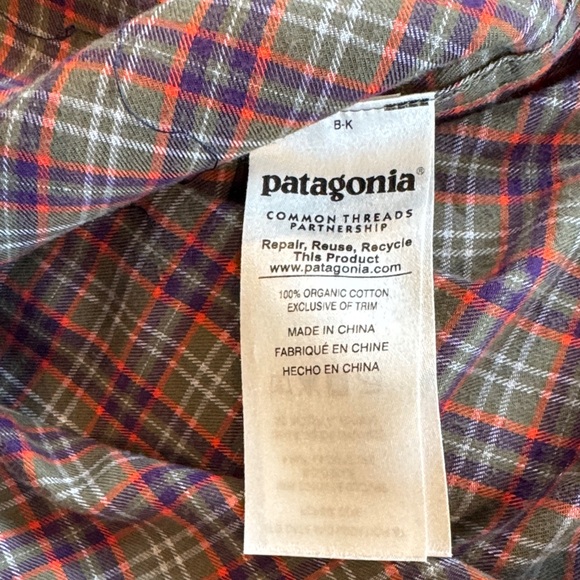 Patagonia 100% cotton Flannel Plaid Button down  Shirt - Picture 8 of 8